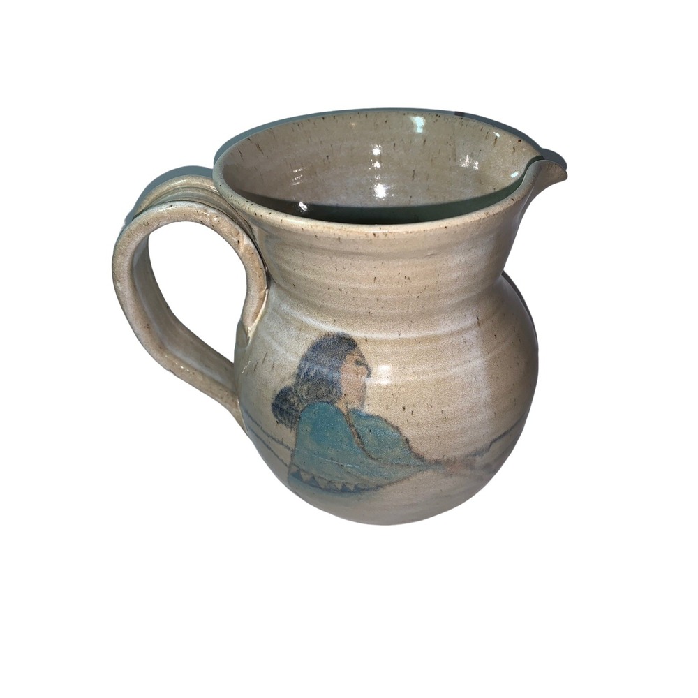 Vintage Pitcher Jess Lord Signed  Hand Thrown Southwestern Native American Mint